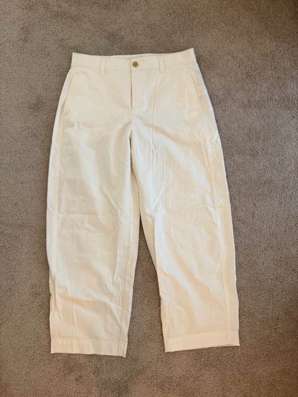 J.Crew White Wide Leg Cropped Pants Size 27 NWOT